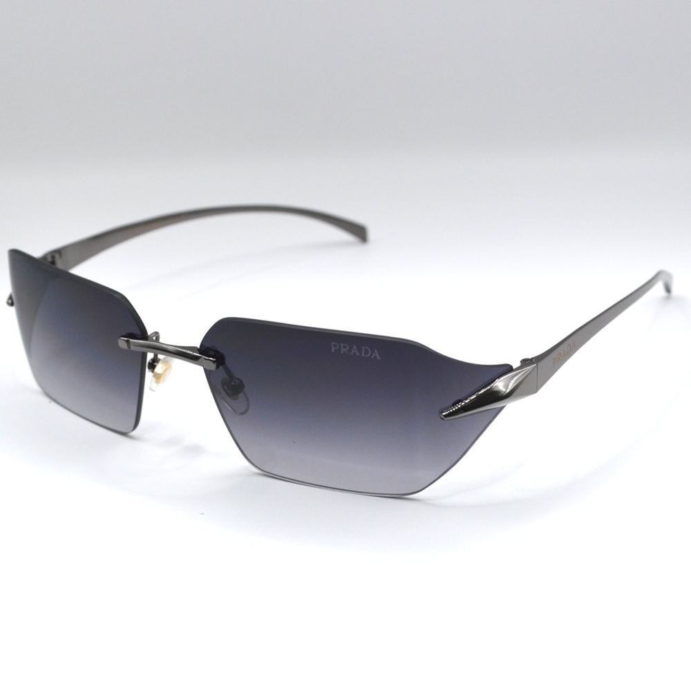 Prada Women’s Rimless Sunglasses | Silver | Minor Unnoticeable Scratch | New